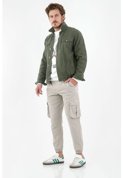 Pantalón Tipo Cargo Gris Para Hombre