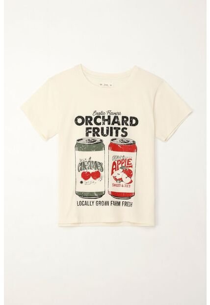 Tennis Camiseta Estampada Manga Corta Crudo Para Mujer