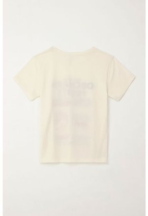 Tennis Camiseta Estampada Manga Corta Crudo Para Mujer