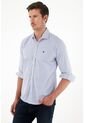 Tennis Camisa Con Diseño A Rayas Manga Larga Azul Para Hombre de Tennis