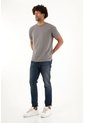 Tennis Camiseta Cuello Redondo Gris Para Hombre de Tennis