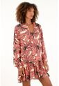 Vestido Manga Larga Estampado Para Mujer de Tennis