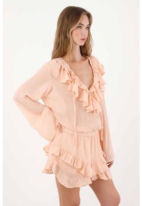 Tennis Vestido Corto Con Boleros Naranja Para Mujer