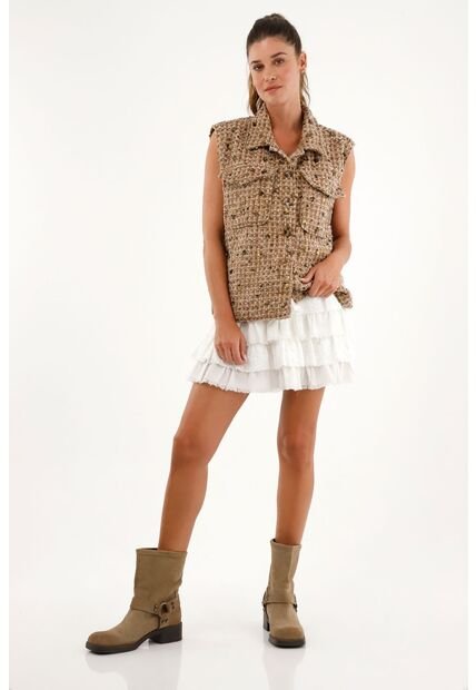 Tennis Chaleco Crudo De Brillo Con Lentejuelas Para Mujer