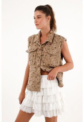 Tennis Chaleco Crudo De Brillo Con Lentejuelas Para Mujer