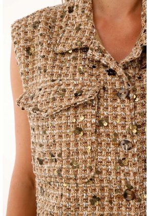 Tennis Chaleco Crudo De Brillo Con Lentejuelas Para Mujer