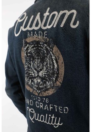 Tennis Chaqueta En Denim Estampada Para Hombre