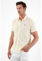 Camisa Amarilla Cuello Clásico Para Hombre de Tennis