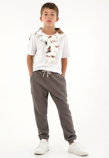 Pantalón Jogger Gris Para Niño