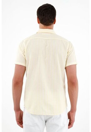 Camisa Amarilla Cuello Clásico Para Hombre
