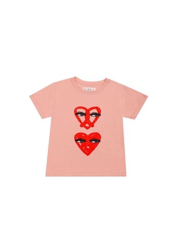 Camiseta Rosada Con Estampado Para Niña Tennis