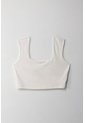 Tennis Camiseta Crop Manga Sisa Crudo Para Mujer de Tennis