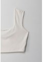 Tennis Camiseta Crop Manga Sisa Crudo Para Mujer de Tennis