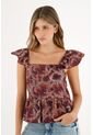 Camisa Morada De Tiras Para Mujer de Tennis