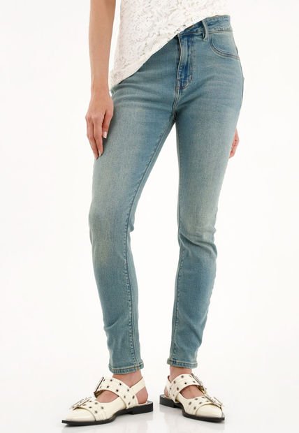 Jean Super Slim Azul Para Mujer