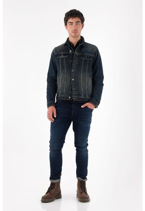 Tennis Chaqueta En Denim Estampada Para Hombre