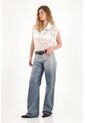 Tennis Jean Wide Leg Tiro Alto Con Lavado Degradé Para Mujer de Tennis