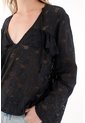 Tennis Camisa En Encaje Con Boleros Negra Para Mujer de Tennis