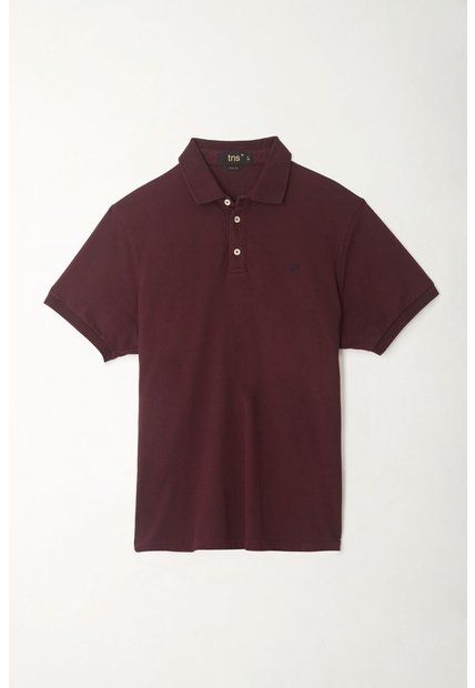 Polo Roja Cuello Tejido Para Hombre