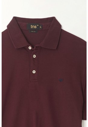 Polo Roja Cuello Tejido Para Hombre