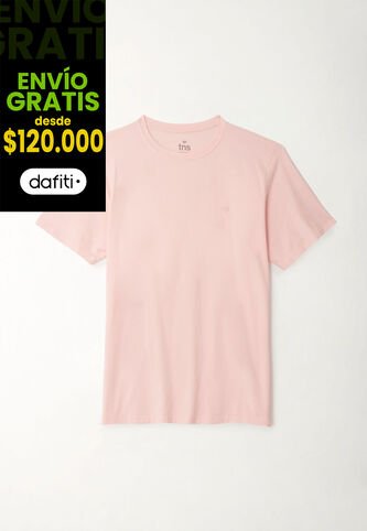 Camiseta Rosada Manga Corta Para Hombre Tennis