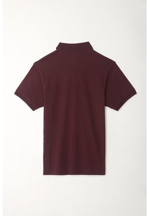 Polo Roja Cuello Tejido Para Hombre