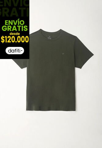 Camiseta Manga Corta Verde Para Hombre Tennis