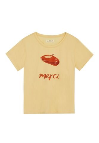 Tennis Camiseta Amarilla Manga Corta Para Mujer Tennis