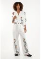 Tennis Pantalón Recto De Tiro Medio Con Bordados Para Mujer de Tennis