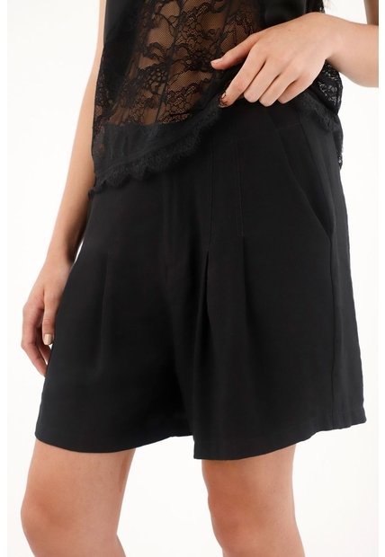 Tennis Short Tipo Sastre Negro Para Mujer