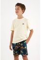 Camiseta Amarilla Básica Con Estampado De Pizza Para Niño de Tennis