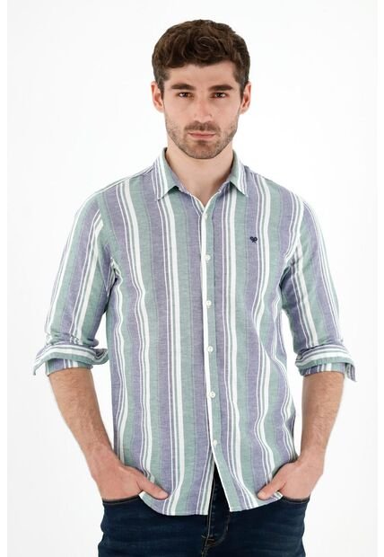 Tennis Camisa Multicolor Con Diseño A Rayas Para Hombre