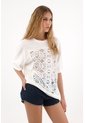 Tennis Camiseta Manga Corta De Silueta Amplia Crudo Para Mujer de Tennis