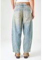 Tennis Jean Horse Shoe Con Vetas Verticales De Denim Azul Claro Para Mujer de Tennis