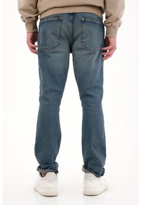 Tennis Jean Nudy Tono Medio Con Bigotes Azul Para Hombre