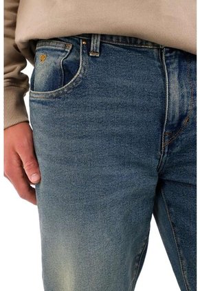 Tennis Jean Nudy Tono Medio Con Bigotes Azul Para Hombre