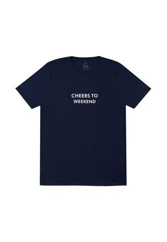 Tennis Camiseta Azul Con Estampado Frontal Para Hombre Tennis