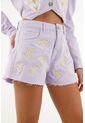 Short Morado Con Ruedo Al Corte Para Mujer de Tennis