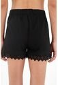Tennis Bermuda Negra Con Detalles De Encaje Para Mujer de Tennis