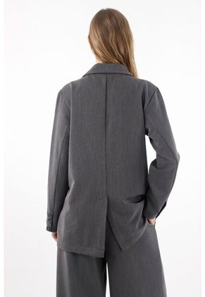 Tennis Abrigo Tipo Blazer Con Apliques De Brillo Gris Para Mujer