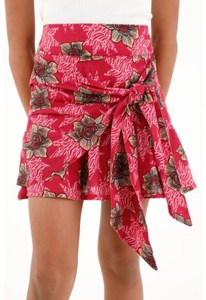 Falda Corta Estampada Para Niña