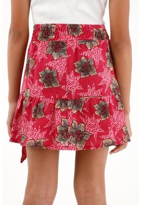 Falda Corta Estampada Para Niña