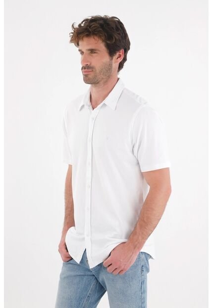 Tennis Camisa Clásica Manga Corta Blanca Para Hombre