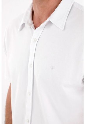 Tennis Camisa Clásica Manga Corta Blanca Para Hombre