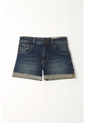 Tennis Bermuda Azul Con Arrugas 3D Para Mujer Tennis