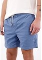 Tennis Bermuda Fit Relajado Con Cordón Bicolor En Algodón Azul Para Hombre de Tennis
