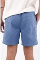 Tennis Bermuda Fit Relajado Con Cordón Bicolor En Algodón Azul Para Hombre de Tennis