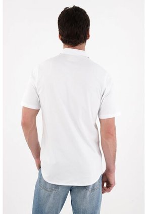 Tennis Camisa Clásica Manga Corta Blanca Para Hombre