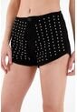 Tennis Short Negro Con Apliques Para Mujer de Tennis