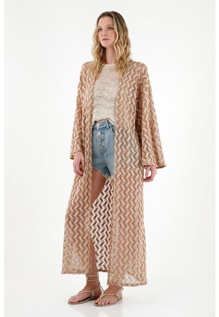 Tennis Kimono Naranja Tejido Para Mujer